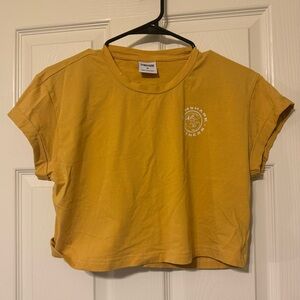 Yellow Gymshark Legacy Cropped Tee